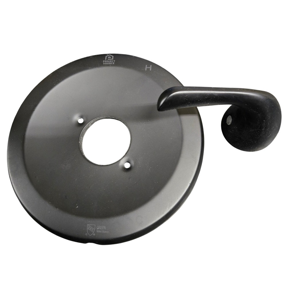 Project Source Dover Matte Black Valve Escutcheon Lever Handle #3782622